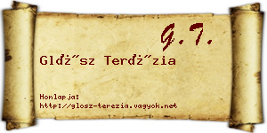 Glósz Terézia névjegykártya